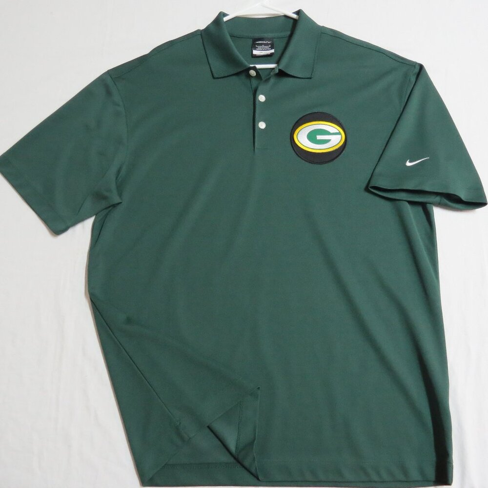 L-4XL PACKERS Nike Dri-Fit Men’s db #46L Polo Shirt